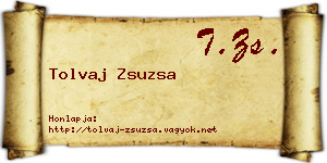 Tolvaj Zsuzsa névjegykártya